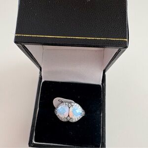 Bomb Party A Tale of Twin Souls Ring RG92914 Moonstone Hematite Plating